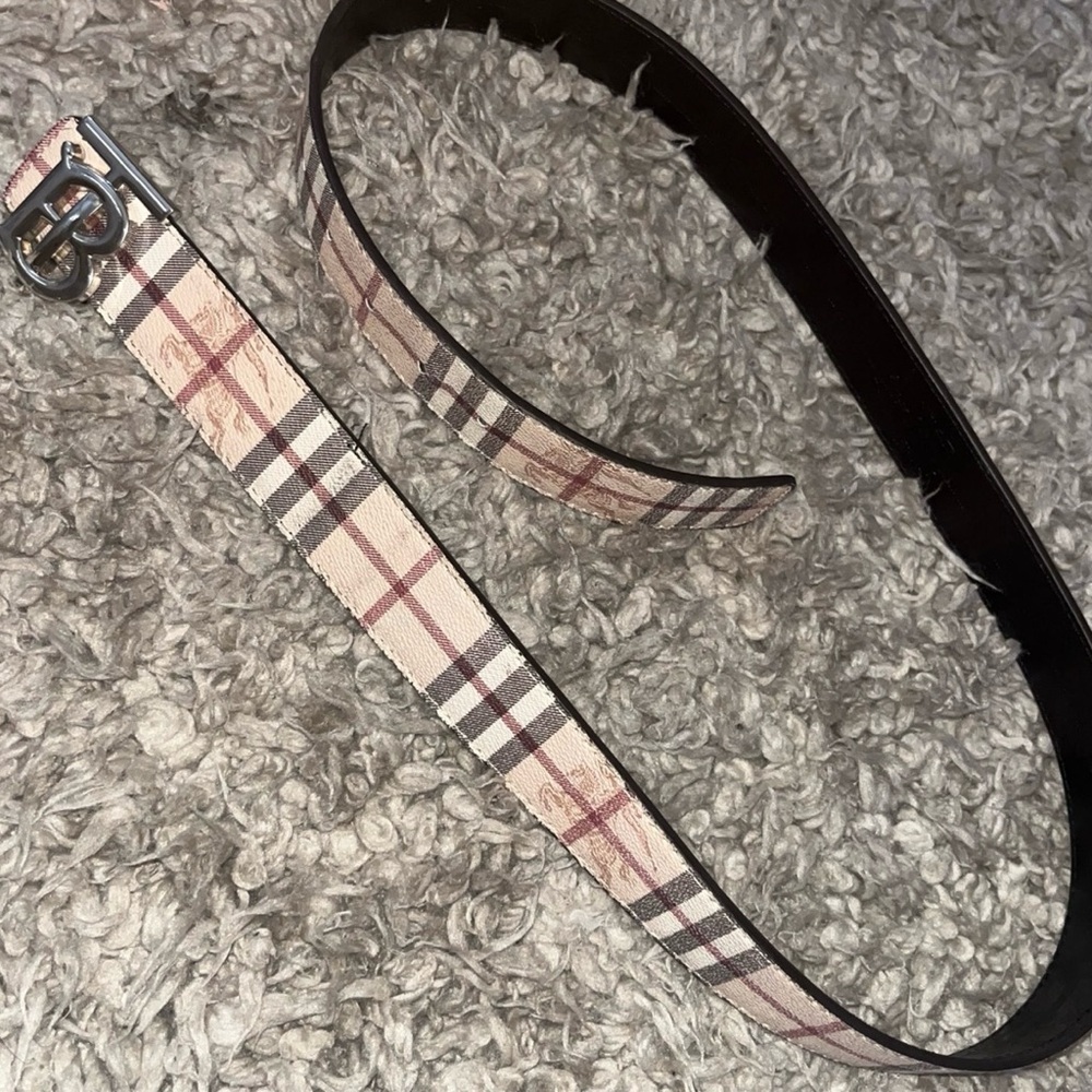 Checkered Designer Belt - Black and Cream